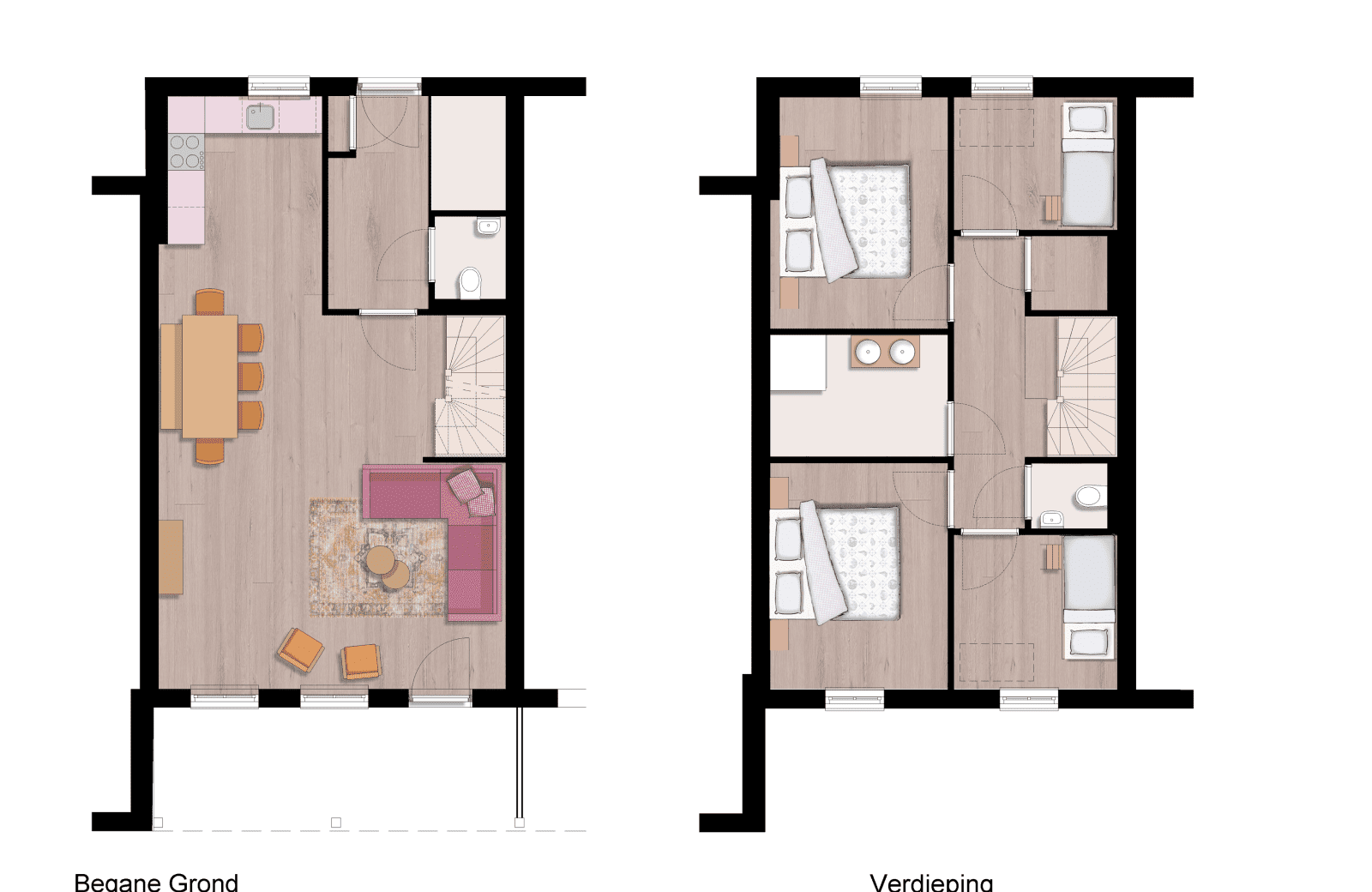 Dorpsstraat 8 personen sebastiaan het varken plattegrond familie resort molenwaard