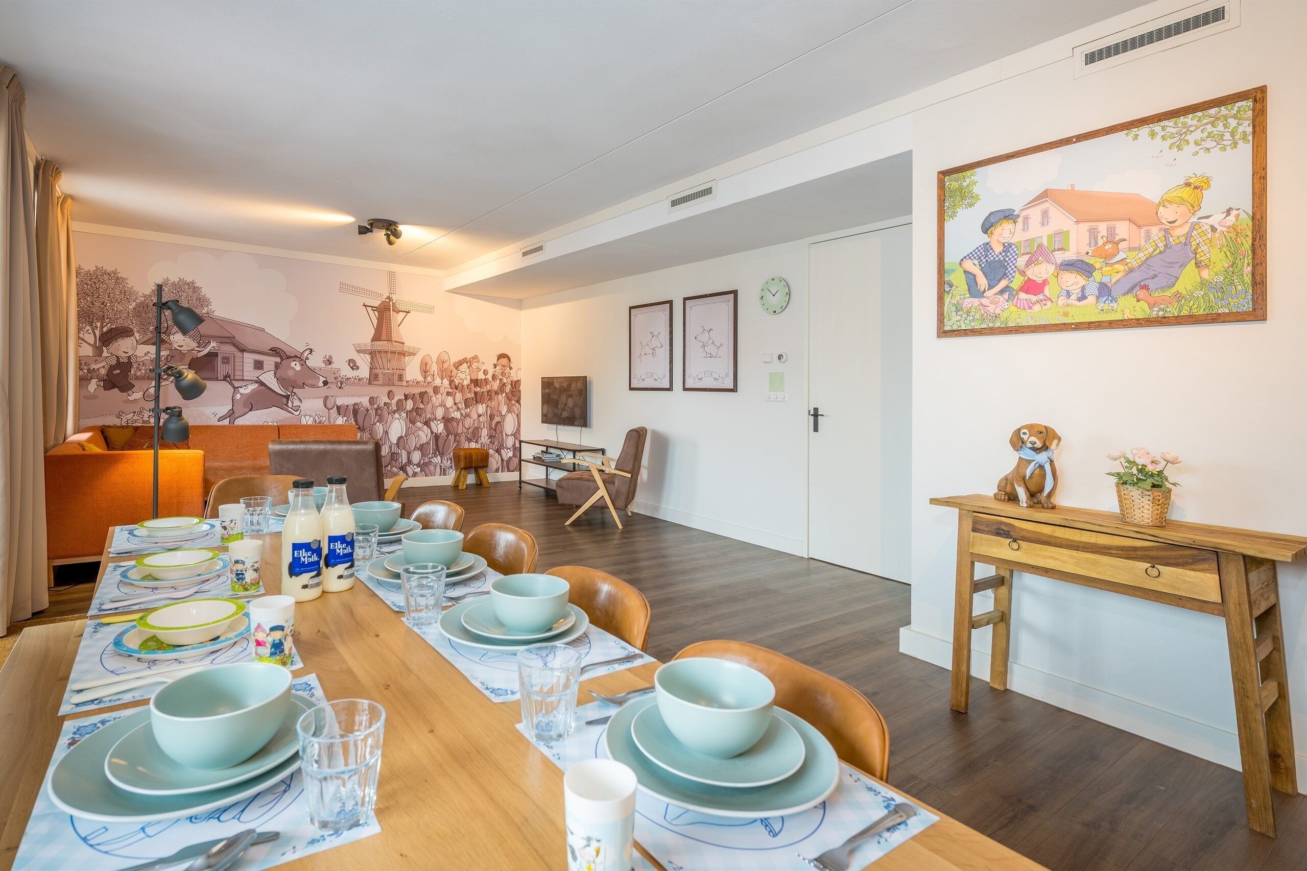Groepsaccommodatie eettafel Familie Resort Molenwaard