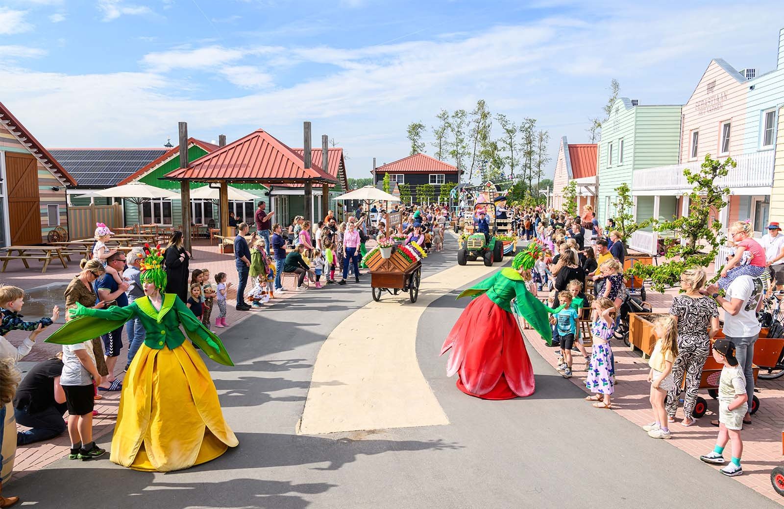 Lente parade bij familie resort molenwaard
