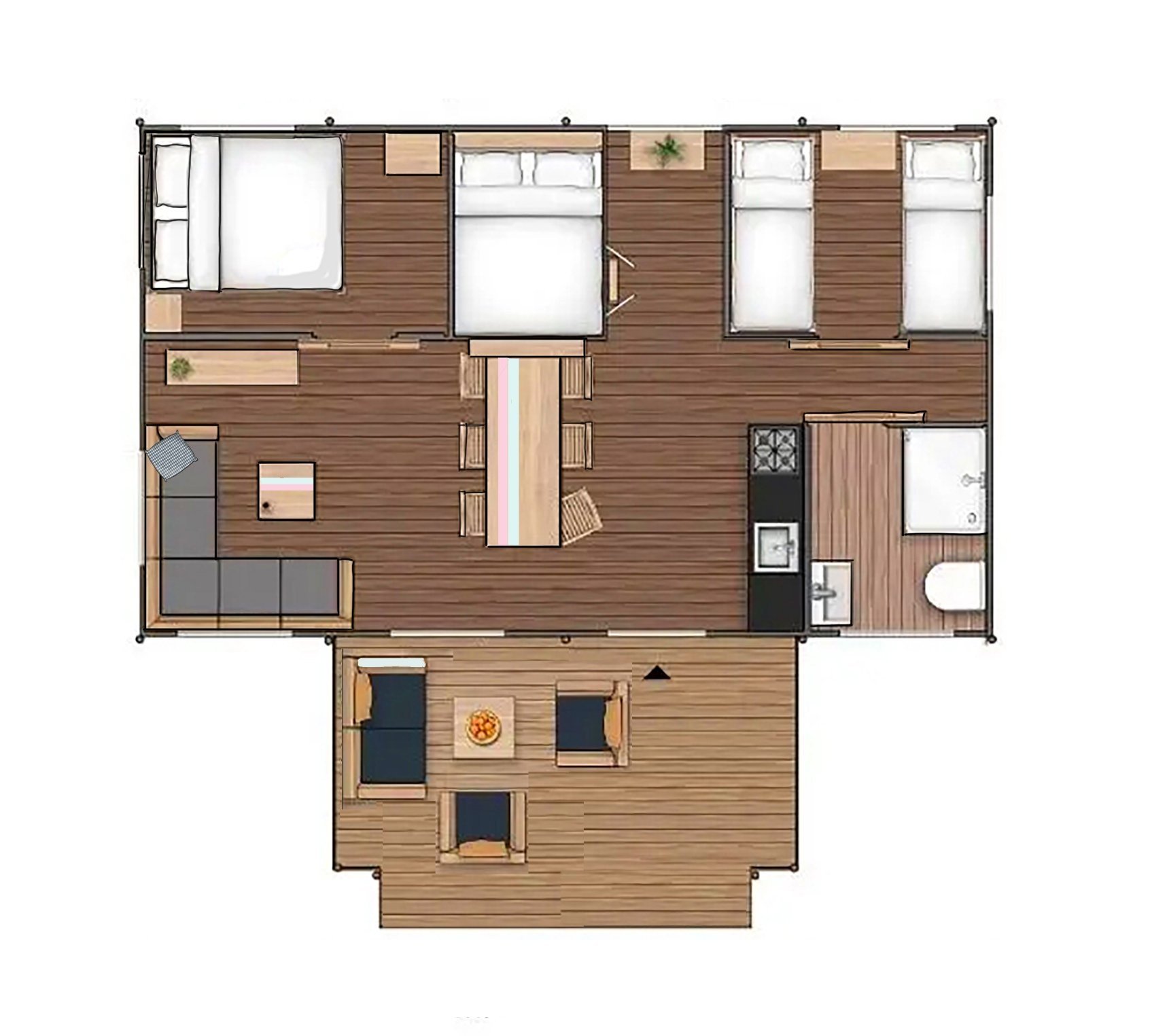 Plattegrond avonturentent 6 personen
