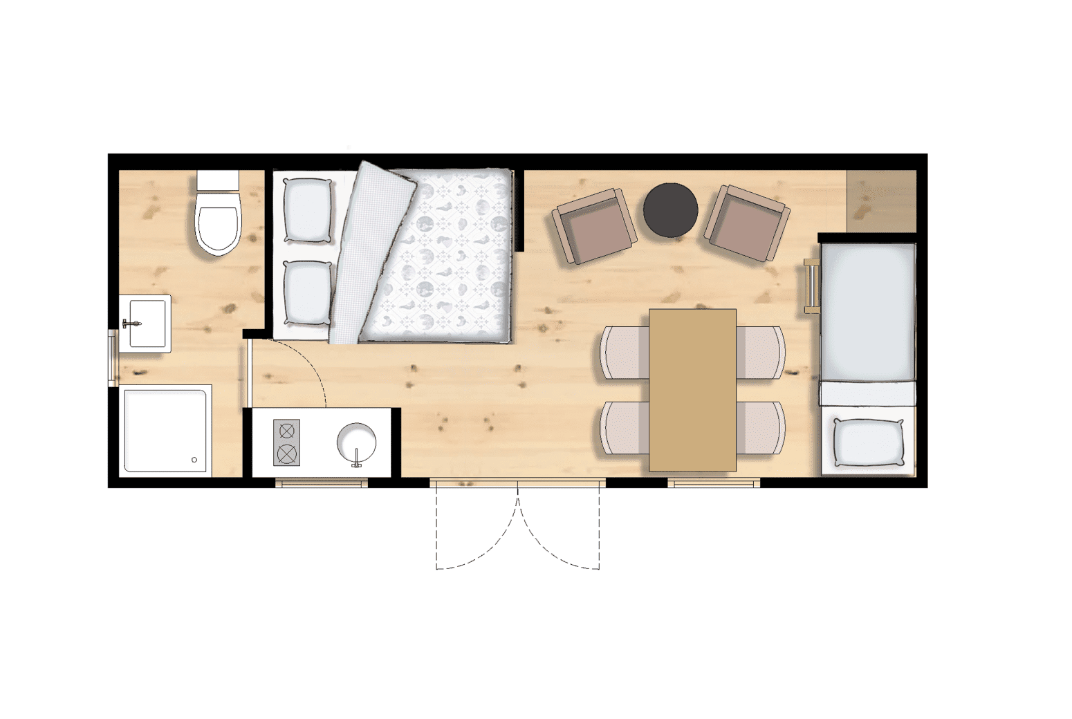 polderlodge 4 personen plattegrond familie resort molenwarad